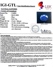 9.58 Ratti Natural Blue Sapphire With Govt Lab Certified-(1221)